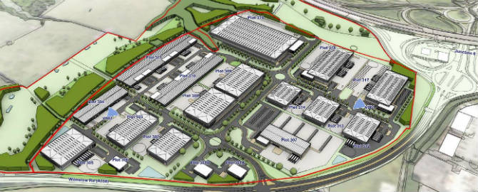 Map of the proposed World Logistic Hub at Manchester Airport